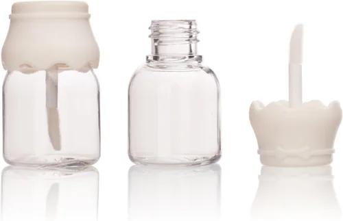Vista 10 de COSIDEA 10PCS Vacío 0.5 fl oz Bebé Biberón Brillo Labios Tubos Blanco Lindo Lipgloss Contenedor de Contenedor de Embalaje de Aceite de ricino