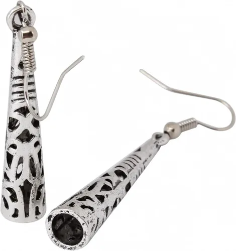 Vista 8 de Guoshang - Aretes colgantes estilo bohemio de plata vintage para mujer, diseño de tótem