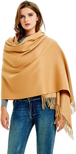 Vista 2 de Novawo Extra Large Wool Shawl Soft Pashmina Wrap Winter Scarf for Women