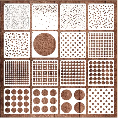 Vista 11 de 12 plantillas de estrellas brillantes con fondo de estrellas, plantillas de manualidades, plantillas de medios mixtos para pintar en manualidades