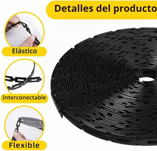 Vista 3 de CODREE 50 pies de correa de plástico con candado de cadena para árbol - Correas ajustables de soporte de árbol de 1/2 pulgada de ancho para estacar