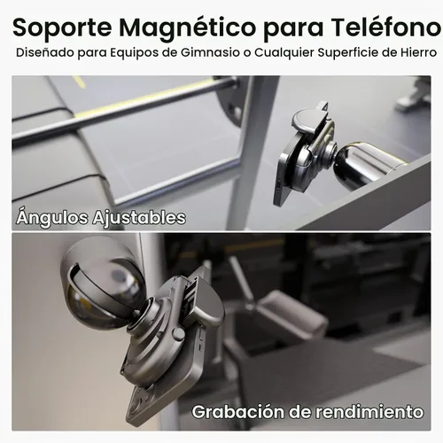 Vista 2 de MiiKARE Soporte magnético dual para teléfono MagSafe, negro