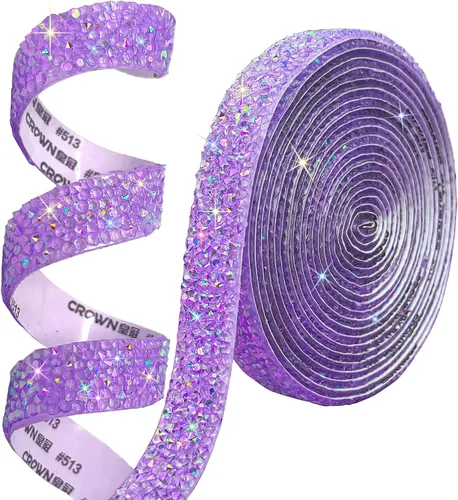 Vista 16 de Cinta autoadhesiva de resina negra con diamantes de imitación, 4 yardas, cinta de cristal brillante aplicable a bodas, cumpleaños, Navidad, fiestas