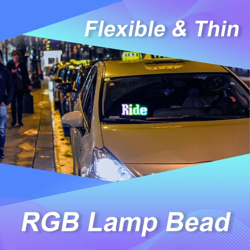 Vista 2 de Letreros LED para Coche, Control Programable por Aplicación Bluetooth, Editor de Texto DIY, Patrones, Animaciones para Coche, Sala