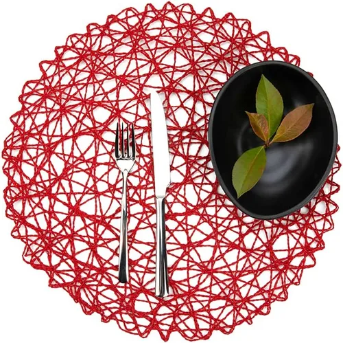 Vista 10 de Restaurantware Spinweave - Juego de 6 manteles individuales redondos para mesa de comedor de 15 pulgadas, manteles individuales circulares de papel
