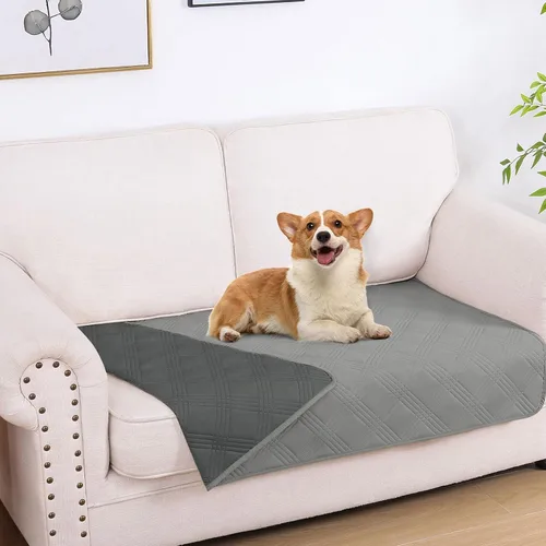 Vista 30 de hyha - Manta impermeable para cama de perro, mantas suaves para mascotas, funda impermeable para sofá para perros, fundas reversibles lavables