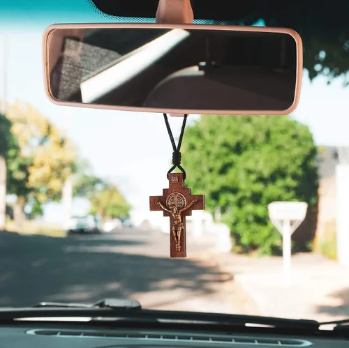 Vista 9 de Intercession Rosario del espejo retrovisor del coche (crucifijo de San Benedicto)