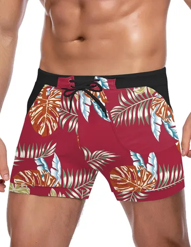 Vista 31 de COOFANDY Trajes de baño para hombre Slip de natación sexy Traje de baño de pierna cuadrada Traje de baño Short de natación Traje de baño con 4