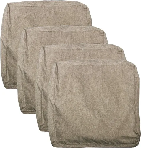 Vista 10 de Fundas de Cojines para Asientos de Patio, Fundas Deslizantes Lavables de Repuesto, Funda Impermeable para Cojín de Almohada de Silla de Muebles