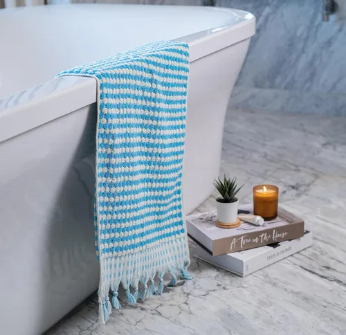 Vista 17 de Toallas de mano de algodón turco orgánico para baño, de gran tamaño, 70.00 x 35.00 pulgadas, toallas grandes de felpa suave y altamente absorbentes