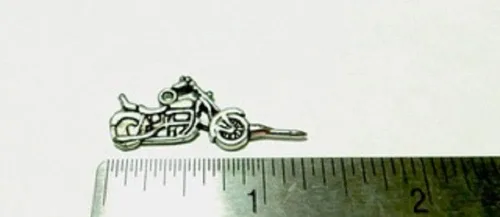 Vista 4 de Juego de 15 pasadores para motocicleta de 3 dimensiones, plata antigua
