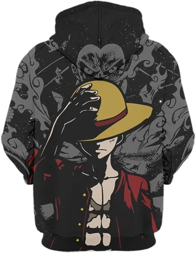 Vista 2 de SKEPPY Sudadera unisex con capucha de anime para hombres y jóvenes