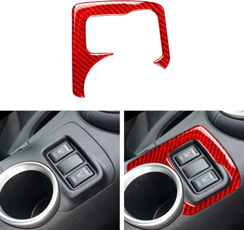 Vista 18 de Juego de calcomanías para consola central de coche, juego de calcomanías de fibra de carbono suave para interior de automóvil compatible con Nissan