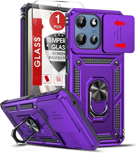 Vista 106 de LeYi Funda para Moto G Stylus 2022 4G (no compatible con 5G), funda para Moto G Stylus con 2 protectores de pantalla, funda protectora de grado Oro
