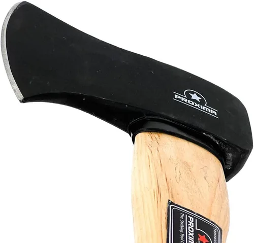 Vista 6 de Proxima 1005982294 - Hacha de punta única de 3.5 libras con mango de madera de nogal de 33 pulgadas, hoja curvada de acero de alto carbono de 5
