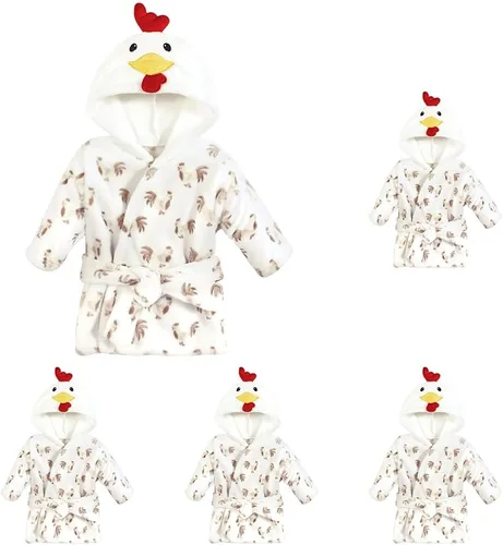 Vista 24 de Hudson Baby - Bata de baño unisex de peluche con cara de animal para bebé Azteca