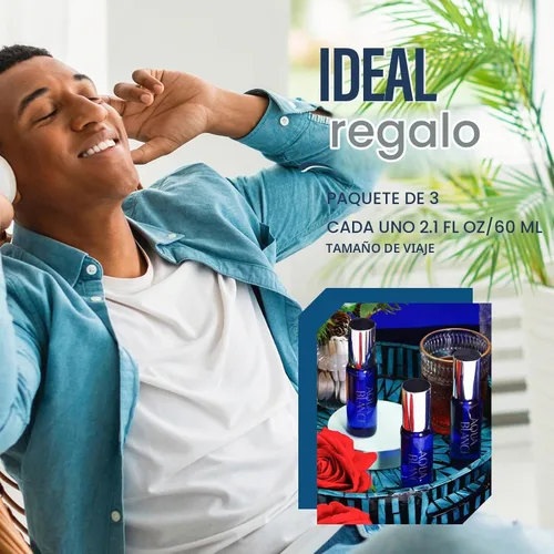 Vista 5 de AQUA BLANCE Spray Corporal Para Hombres, 2.1 Fl Oz/60 ML, Set de 3 Piezas de Tamaño de Viaje