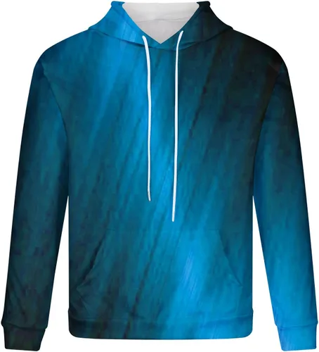 Vista 3 de Shiyingl Gradient Printed Pullover for Men Classic Fit Comfy Hoodies Shirts Lightweight Workout Long Sleeve Sweatshirt Tops