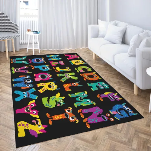 Vista 7 de LOKMU Alfombras antideslizantes para el regreso a clases, pizarra, dibujos de tiza, marcadores de crayones reglas, decoración del hogar, alfombras