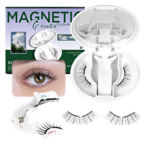 Vista 11 de BEYELIAN Pestañas magnéticas con aplicador, pestañas magnéticas suaves mejoradas, pestañas magnéticas portátiles, aspecto natural, reutilizables,