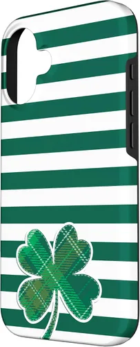 Vista 2 de Funda de trébol verde para iPhone 16 Día de San Patricio