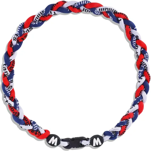 Vista 21 de Willtok Collar de béisbol prémium de 18 pulgadas con cuerda trenzada de nailon con diseño Tornado