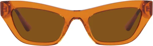 Vista 3 de Versace Woman Sunglasses Transparent Red Frame Green Lenses 52MM