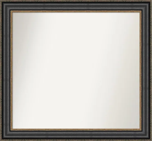 Vista 114 de Amanti Art Espejo personalizado, espejo de baño negro puente, espejo de pared o espejo de tocador de baño sobre el fregadero (26 x 26 pulgadas)