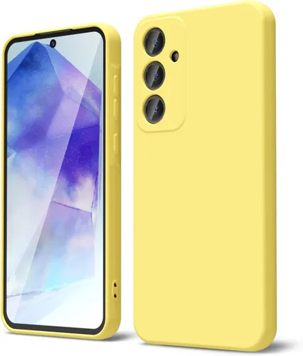 Vista 213 de oakxco Funda para teléfono Samsung Galaxy A12 con agarre de silicona líquida, linda delgada fina suave cubierta de gel de goma TPU lisa para mujeres