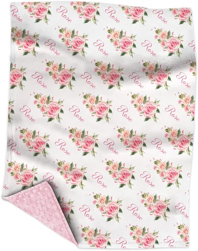 Vista 6 de Mantas personalizadas de flecha gris Minky con nombre, mantas personalizadas para niños y niños, manta de felpa suave para bebés recién nacidos