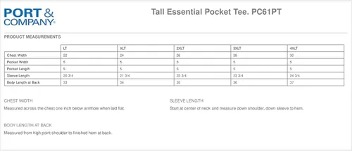 Vista 2 de Port & Company Essential - Camiseta alta para hombre con bolsillo, color natural, Natural