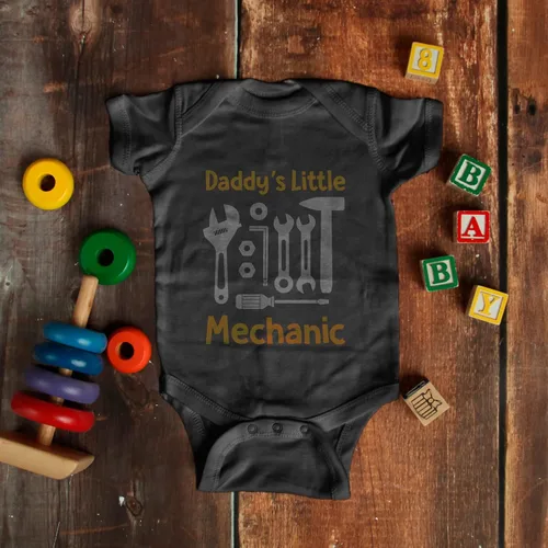Vista 2 de EGDKids - Body de bebé con cita mecánica para papá, color negro (R45)