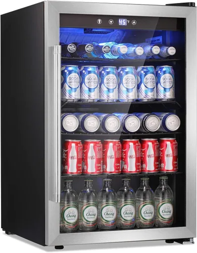Vista 12 de Antarctic Star Refrigerador de Bebidas de 18L, Enfriador de 24 Latas, Mini Refrigerador con Compresor Silencioso, Luz LED, Refrigerador Pequeño