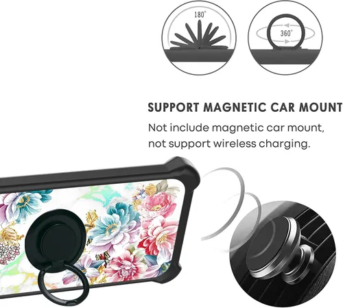 Vista 4 de jioeuinly Funda para Honor X50 compatible con Honor X50 [con protector de pantalla de vidrio templado] [PC duro + silicona suave]