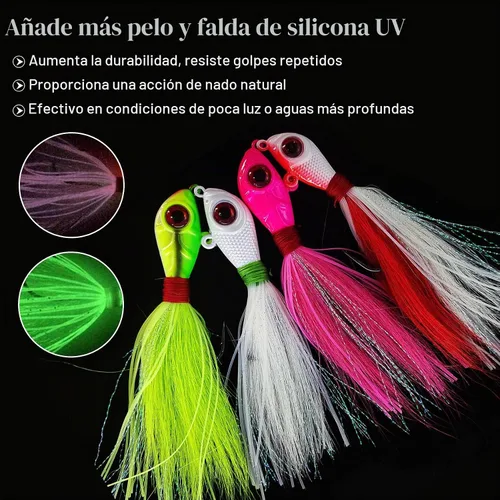 Vista 6 de Eupheng Plantillas de cola de cubo brillante, plantilla de pelo de pesca
