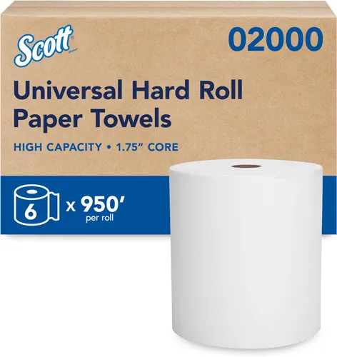 Vista 12 de Scott Professional - Rollos de papel toalla de alta capacidad, a granel (02001), de papel duro enrollado, diseño elevado, bolsillos de absorción