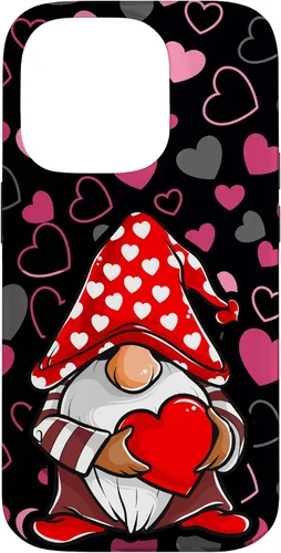 Vista 17 de Cute Gnome Valentine Heart Pattern Cozy Love Design Case for iPhone 17