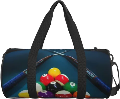 Vista 2 de CARRDKDK Bolsa cilíndrica de viaje de gran capacidad, bonita bolsa de deporte de gimnasio que puede sostener zapatos para mujeres y hombres, bolsa