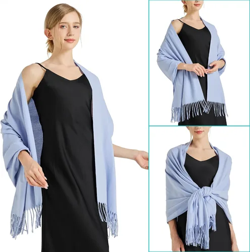 Vista 5 de Ciormis Chales y bufandas de pashmina suaves para mujer