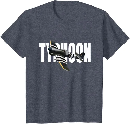 Vista 87 de RAF Hawker Typhoon WW2 Fighter Aircraft T-Shirt