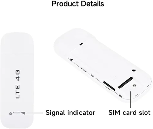 Vista 7 de Enrutador WiFi 4G portátil con ranura para tarjeta SIM, módem WiFi LTE USB WiFi de alta velocidad, punto de acceso portátil de viaje, mini enrutador