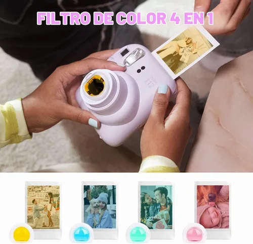 Vista 8 de CAIYOULE - Accesorios de cámara para Fujifilm Instax Mini 12, color rosa flor Blossom rosado