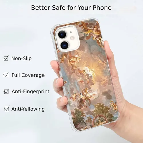 Vista 2 de Aesthetics - Funda protectora de TPU para iPhone 11, diseño de Dios de ángel y ángel para iPhone 11, funda protectora de poliuretano termoplástico