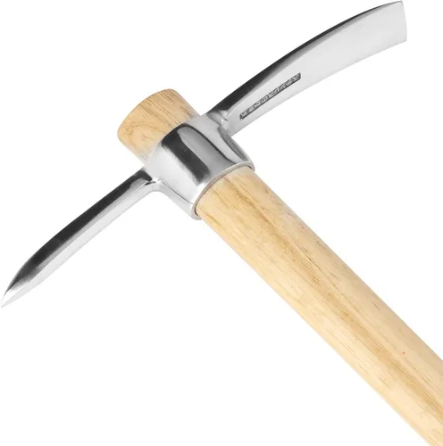 Vista 3 de 2 piezas de hacha Mattock Pick de 16 pulgadas, azada de acero inoxidable, púa de jardín, selección de mattock para deshierbe, aflojar el suelo