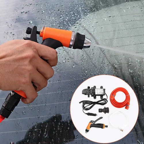 Vista 8 de Pulverizador eléctrico portátil de 12 V para lavadora de autos – Lavadora de vehículos de alta presión de 80 W para automóviles, SUV y limpieza al