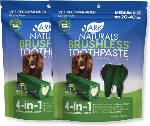 Vista 15 de Ark Naturals Pasta Dental sin Cepillo, Masticables Dentales para Perros de Razas Extra Grandes, Refresca el Aliento, Textura Única Ayuda a Reducir