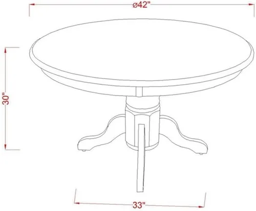 Vista 5 de East West Furniture SHDA3-BLK-C - Juego de mesa de comedor de 3 piezas para espacios pequeños que contiene una mesa de cocina redonda con pedestal