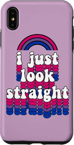 Vista 11 de I Just Look Straight Bisexual Rainbow Bisexual Pride Flag Case for iPhone 17