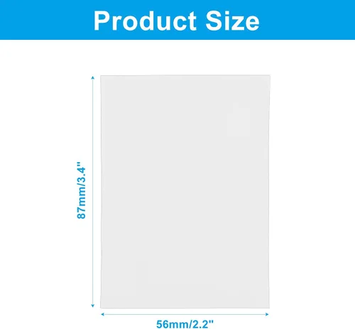 Vista 3 de Funda para tarjetas, 400 unidades, 56mm x 87mm (2.2 x 3.4 pulgadas)