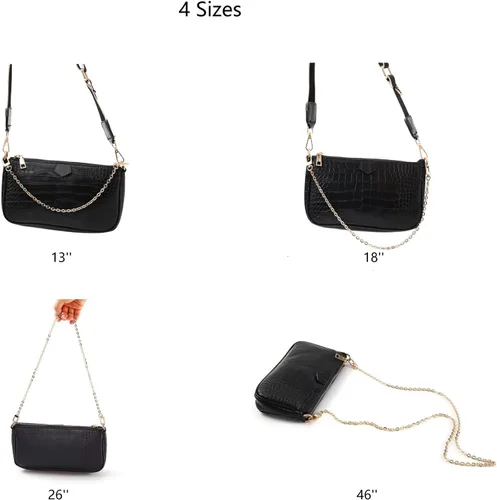 Vista 6 de Xiazw Mini Bolso de Cobre con Cadena Cruzada para el Hombro, Accesorios de Bolso con Encanto de Decoración Oro envejecido